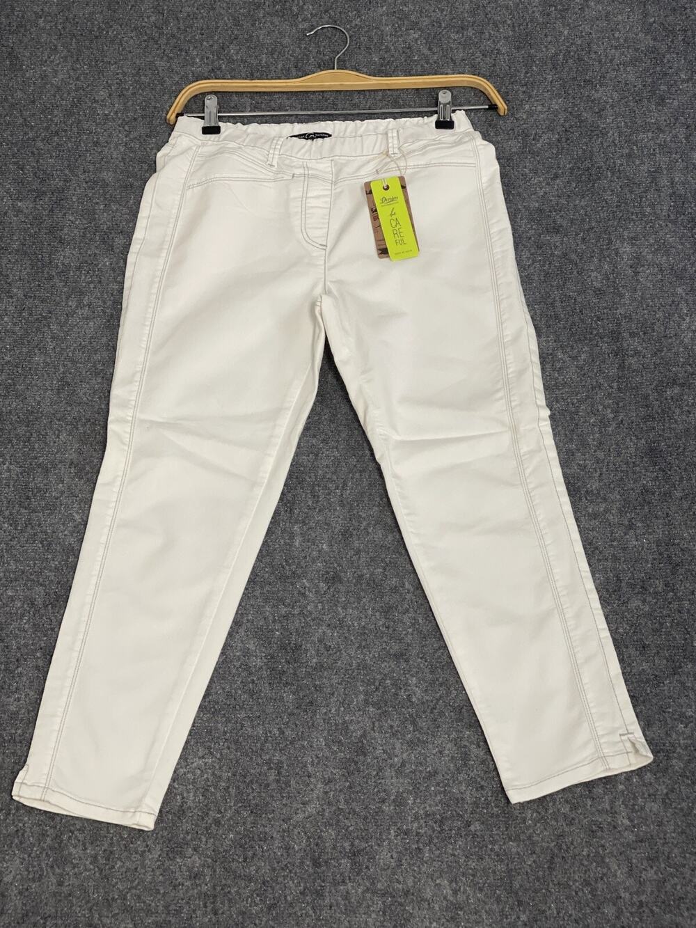 Soccx Christian Materne Jeans Womens 6 Pull On Cropped Pants White EU:36 N281
